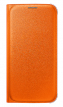 Чехол Flip Wallet PU для Samsung S6 (G920) EF-WG920PLEGRU - Orange: фото 1 из 8