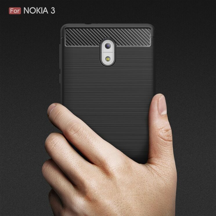 Захисний чохол UniCase Carbon для Nokia 3 - Black: фото 9 з 10