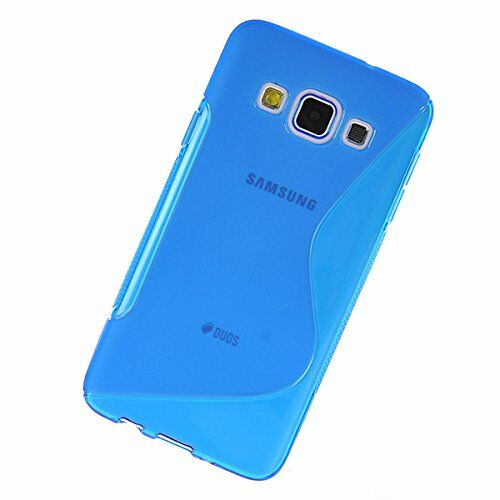 Силиконовая накладка Deexe S Line для Samsung Galaxy A3 (A300) - Blue: фото 5 из 6