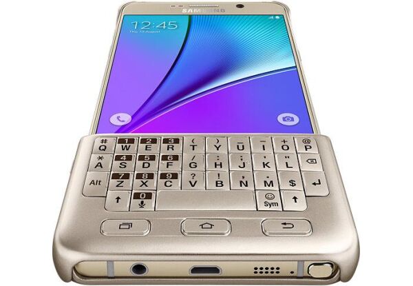 Чохол-клавіатура Keybord Cover для Samsung Galaxy Note 5 (N920) EJ-CN920RFEGRU - Gold: фото 4 з 7