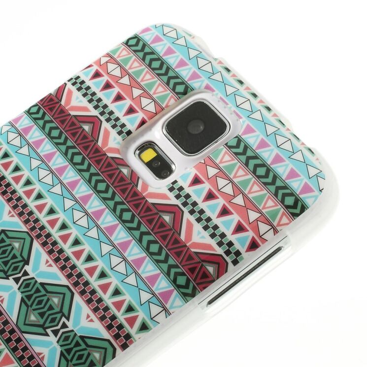 Силиконовая накладка Deexe Life Style для Samsung Galaxy S5 (G900) - Aztec Pattern: фото 4 из 6