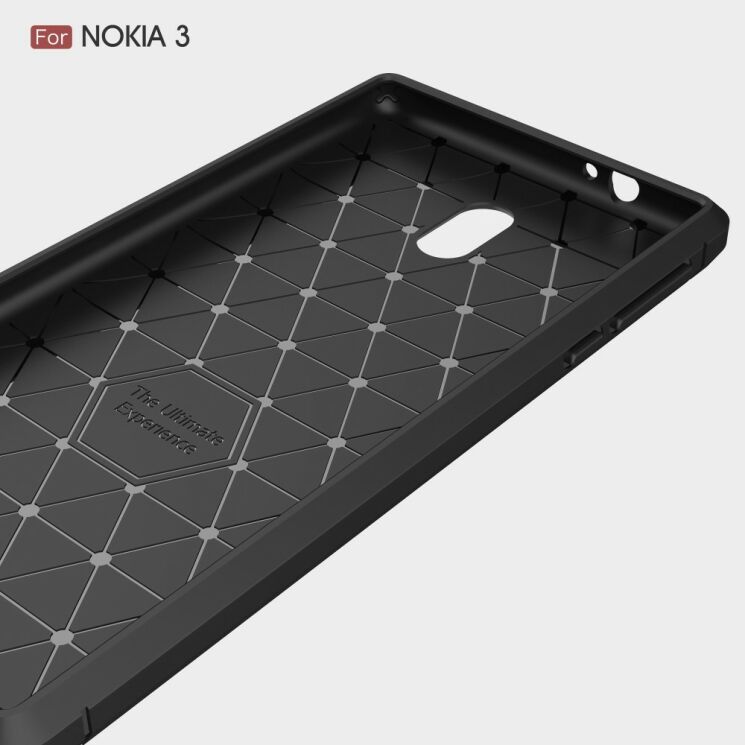 Защитный чехол UniCase Carbon для Nokia 3 - Grey: фото 6 из 10