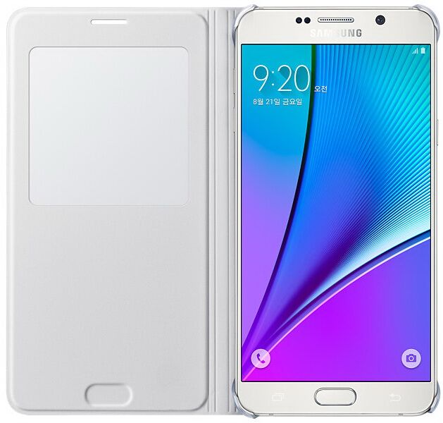 S View Cover! Чехол для Samsung Galaxy Note 5 (N920) EF-CN920P - White: фото 4 из 7