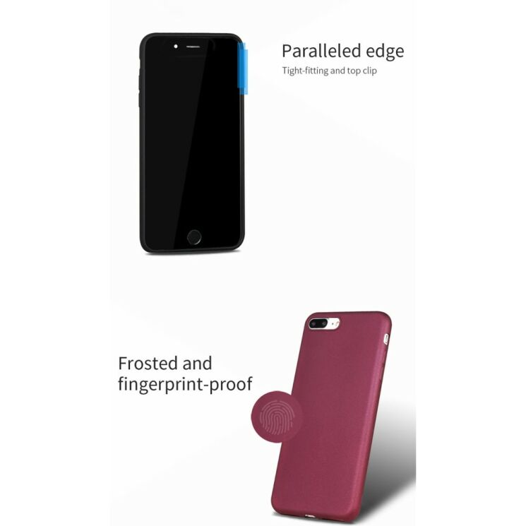 Силіконовий (TPU) чохол X-LEVEL Matte для iPhone 7 Plus / iPhone 8 Plus - Wine Red: фото 9 з 14