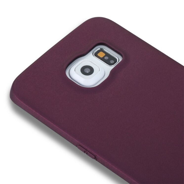Силиконовый (TPU) чехол X-LEVEL Matte для Samsung Galaxy S6 edge (G925) - Wine Red: фото 2 из 11