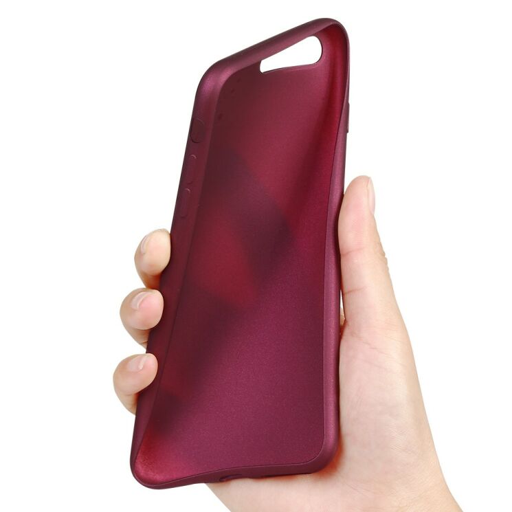 Силиконовый (TPU) чехол X-LEVEL Matte для iPhone 7 Plus / iPhone 8 Plus - Wine Red: фото 3 из 14