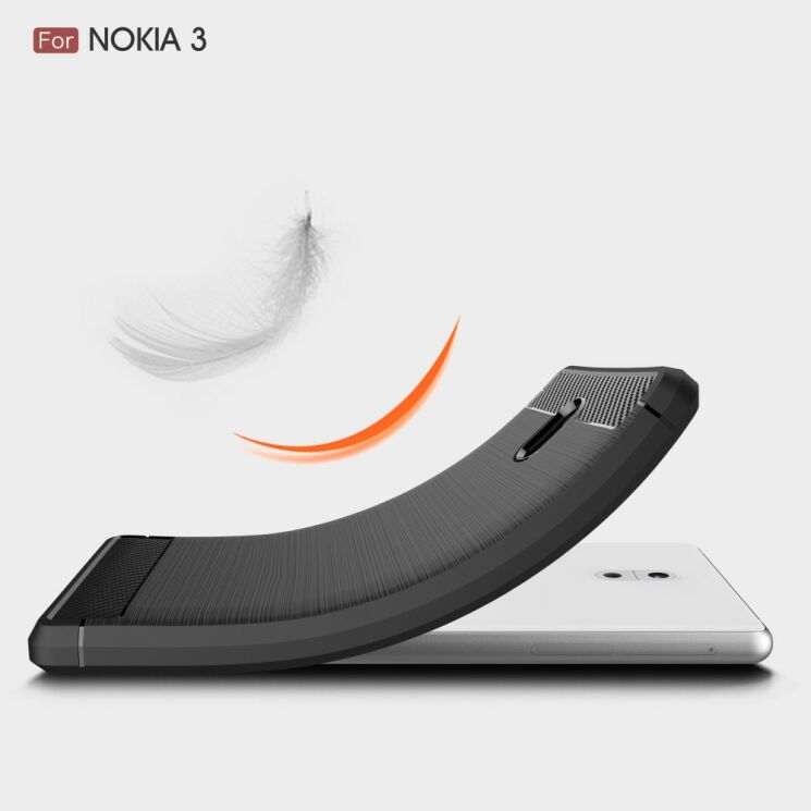 Захисний чохол UniCase Carbon для Nokia 3 - Grey: фото 8 з 10