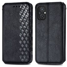 Чехол Deexe Rhombus Wallet для Xiaomi Poco M5 - Black: фото 1 из 9