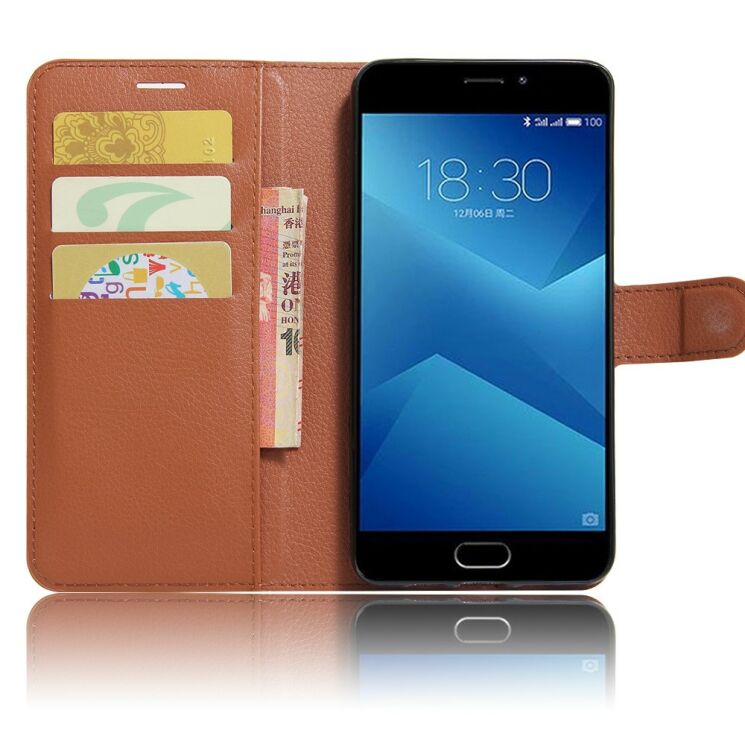 Чохол-книжка Deexe Wallet Style для Meizu M5 Note - Brown: фото 5 з 6