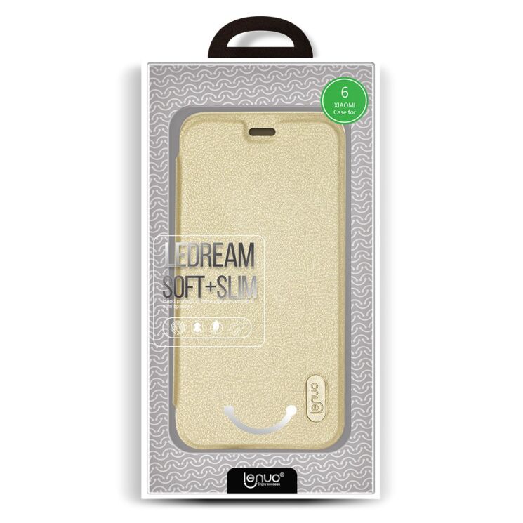 Чехол-книжка LENUO LeDream для Xiaomi Mi6 - Gold: фото 4 из 13