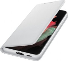 Чехол-книжка Smart LED View Cover для Samsung Galaxy S21 Ultra (G998) EF-NG998PJEGRU - Light Gray: фото 1 из 4