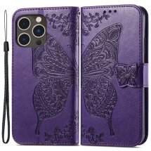 Чохол UniCase Butterfly Pattern для Apple iPhone 15 Pro - Purple: фото 1 з 5