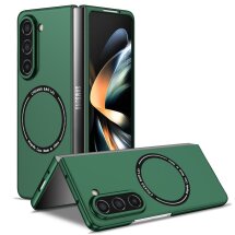 Пластиковый чехол Deexe Magnetic Shell для Samsung Galaxy Fold 5 - Blackish Green: фото 1 из 9