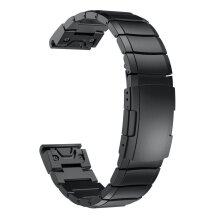 Ремінець Deexe Stainless Steel для годинників Garmin з шириною кріплення QuickFit 26mm - Black: фото 1 з 5