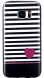 Силиконовая накладка Deexe Black Style для Samsung Galaxy S7 (G930) - White Stripes (115227I). Фото 1 з 4