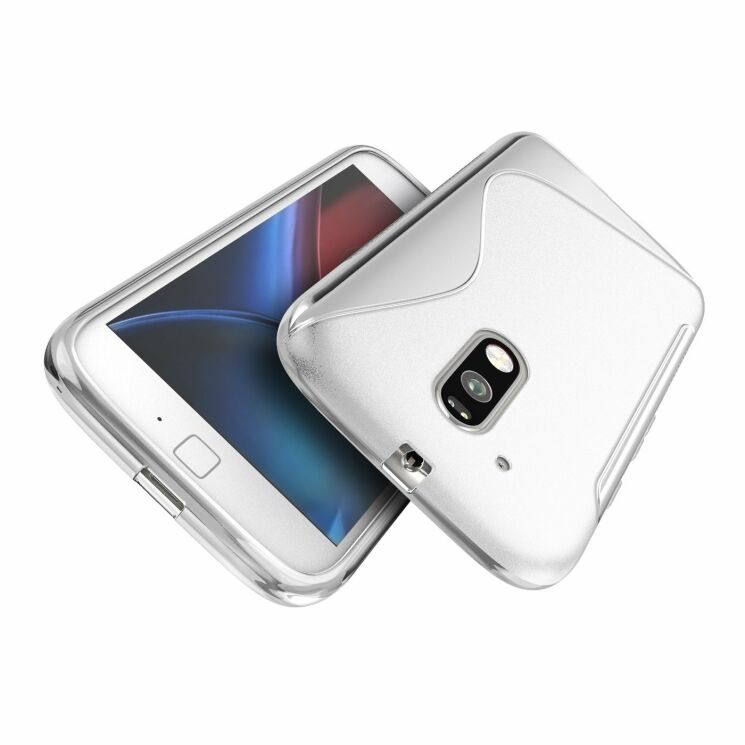 Силіконовий чохол Deexe S Line для Motorola Moto G4/G4 Plus - Transparent: фото 3 з 5