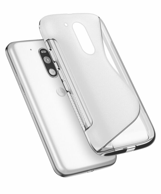 Силіконовий чохол Deexe S Line для Motorola Moto G4/G4 Plus - Transparent: фото 2 з 5