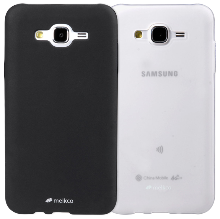 Силиконовая накладка MELKCO Poly Jacket для Samsung Galaxy J7 (J700) / J7 Neo (J701) + пленка - Black: фото 5 из 5