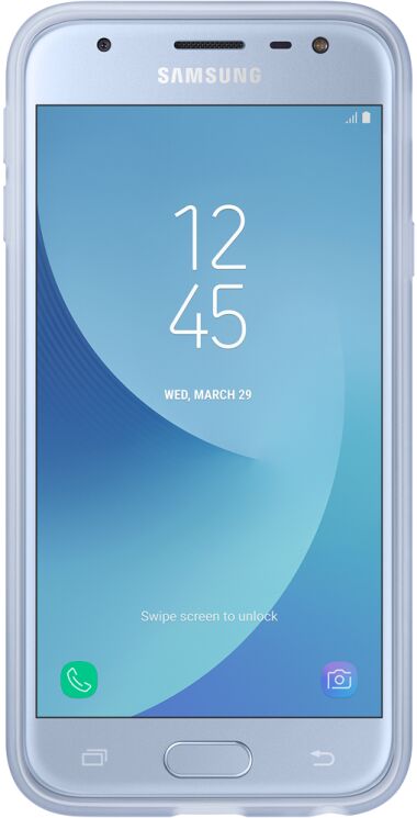 Силиконовый (TPU) чехол Jelly Cover для Samsung Galaxy J3 2017 (J330) EF-AJ330TLEGRU - Light Blue: фото 3 из 5