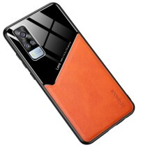 Защитный чехол Deexe Magnetic Leather Cover для VIVO Y31 / Y53s - Orange: фото 1 из 5