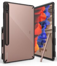 Защитный чехол RINGKE T Fusion для Samsung Galaxy Tab S7 Plus (T970/975) / S8 Plus (T800/806) - Smoke Black: фото 1 из 10