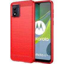 Защитный чехол UniCase Carbon для Motorola Moto E13 - Red: фото 1 из 7