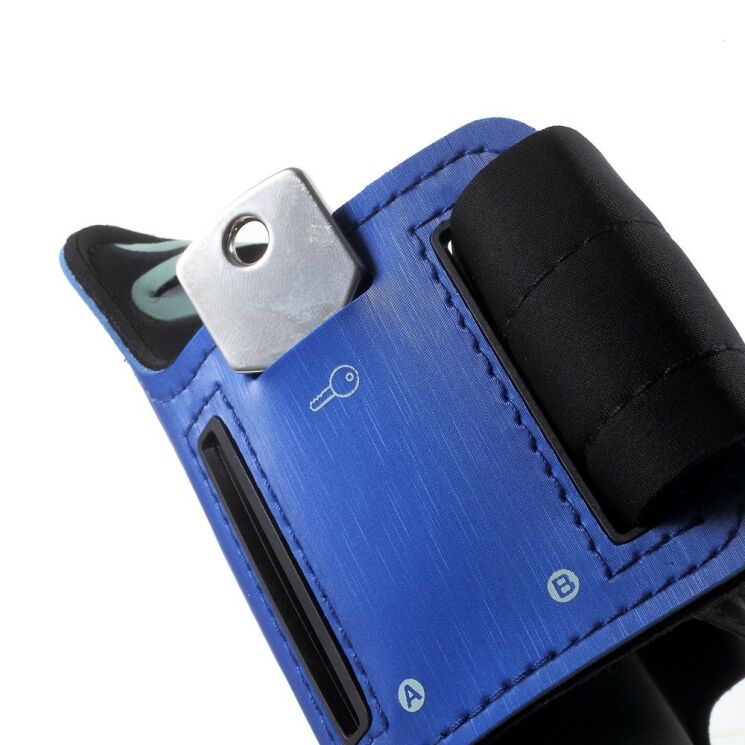Чехол на руку UniCase Run&Fitness Armband M для смартфонов шириной до 75 см - Blue: фото 4 из 8