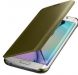 Чехол Clear View Cover для Samsung Galaxy S6 edge (G925) EF-ZG925BBEGRU - Gold (S6-2565F). Фото 1 из 8