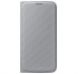 Чехол Flip Wallet Fabric для Samsung S6 (G920) EF-WG920BBEGRU - Silver (S6-2412S). Фото 1 из 4