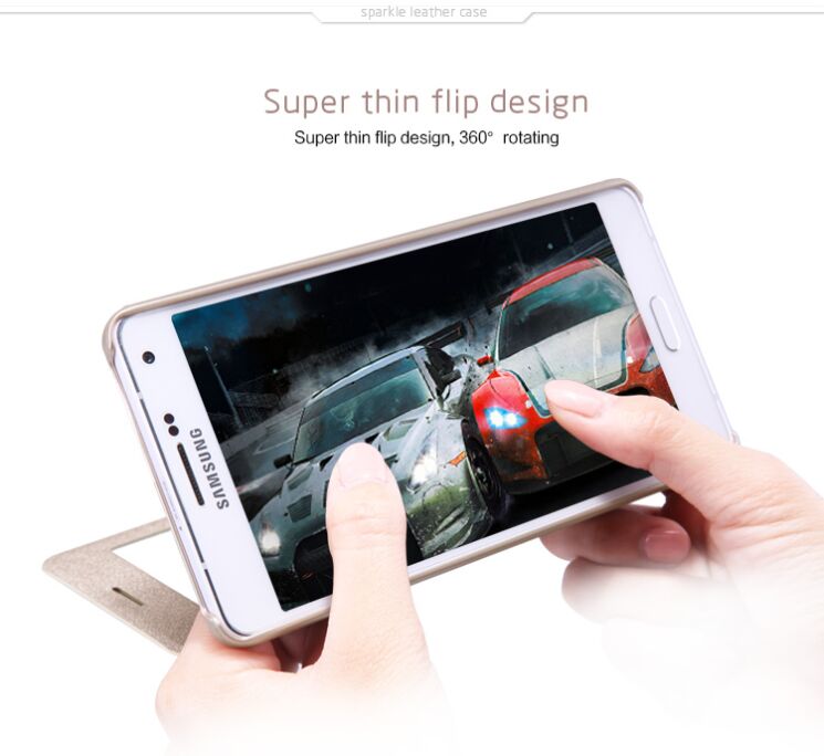 Чехол NILLKIN Sparkle Series для Samsung Galaxy A7 (A700) - Black: фото 8 из 18