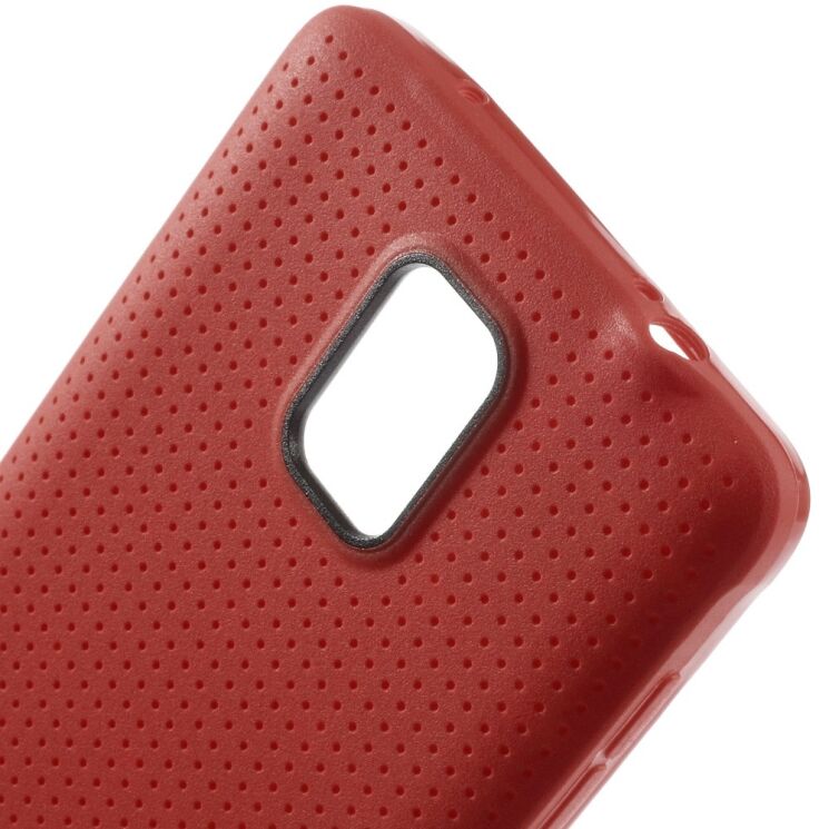 Силиконовая накладка Deexe Original Texture для Samsung Galaxy Note 4 (N910) - Red: фото 4 з 6