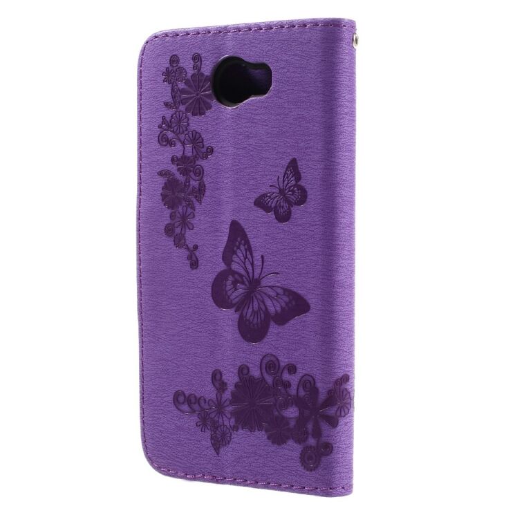 Чехол-книжка Deexe Butterfly Style для Huawei Y5 II - Violet: фото 2 из 11