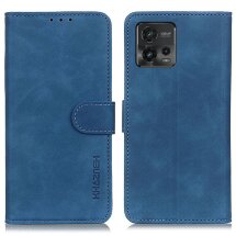 Чехол-книжка KHAZNEH Retro Wallet для Motorola Moto G72 - Blue: фото 1 из 9