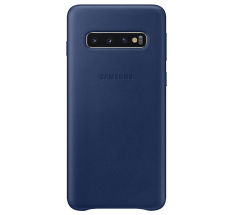 Чехол Leather Cover для Samsung Galaxy S10 (G973) EF-VG973LNEGRU - Navy: фото 1 из 5