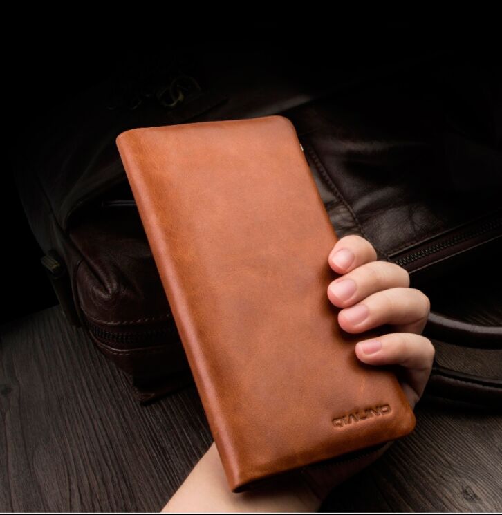 Кожаный чехол-портмоне QIALINO Clutch Bag - Black: фото 13 из 18