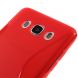 Силиконовая накладка Deexe S Line для Samsung Galaxy J7 2016 (J710) - Red (292321R). Фото 4 из 5