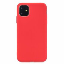 Силіконовий (TPU) чохол Deexe Matte Case для Apple iPhone 11 - Red: фото 1 з 5