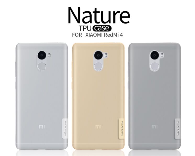 Силиконовый (TPU) чехол NILLKIN Nature для Xiaomi Redmi 4 - Gold: фото 7 из 13