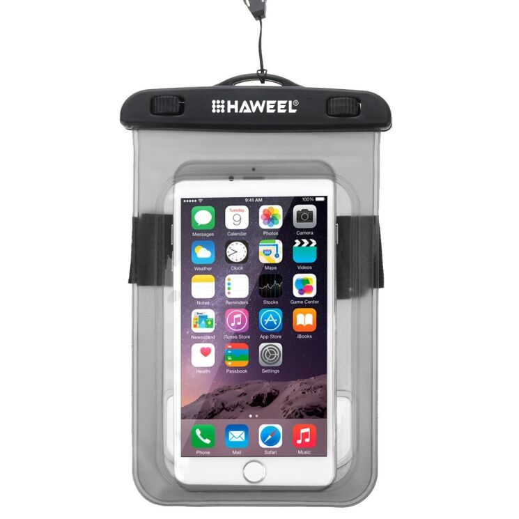 Вологозахисний чохол HAWEEL Waterproof для смартфонів - Black: фото 2 з 7