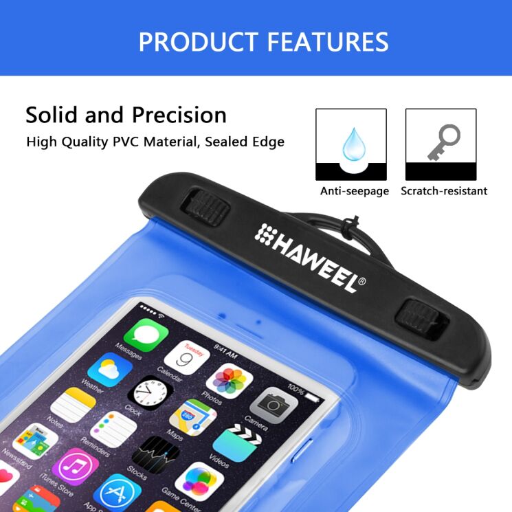 Влагозащитный чехол HAWEEL Waterproof для смартфонов - Orange: фото 6 из 7