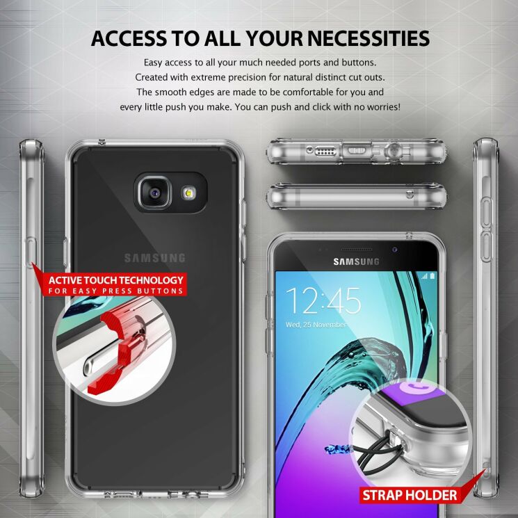 Защитная накладка RINGKE Fusion для Samsung Galaxy A7 (2016) - Transparent: фото 7 из 9