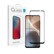 Защитное стекло ACCLAB Full Glue для Motorola Moto G32 / G14 - Black: фото 1 из 6