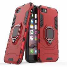 Защитный чехол Deexe Hybrid Case для Apple iPhone SE 2 / 3 (2020 / 2022) / iPhone 8 / iPhone 7 - Red: фото 1 из 7