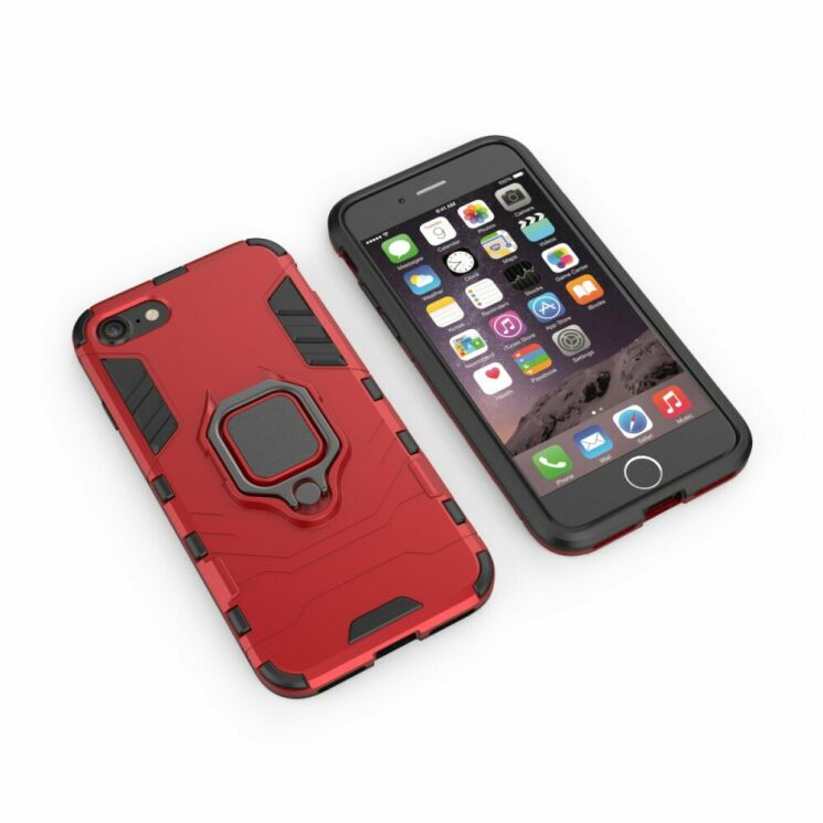 Защитный чехол Deexe Hybrid Case для Apple iPhone SE 2 / 3 (2020 / 2022) / iPhone 8 / iPhone 7 - Red: фото 2 из 7