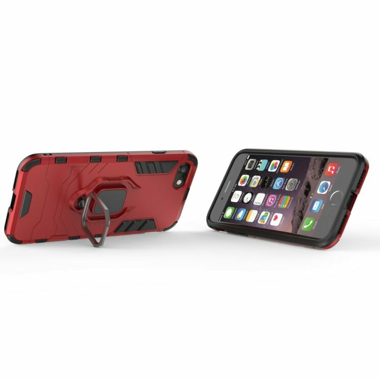 Защитный чехол Deexe Hybrid Case для Apple iPhone SE 2 / 3 (2020 / 2022) / iPhone 8 / iPhone 7 - Red: фото 3 из 7