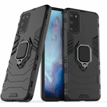 Захисний чохол Deexe Hybrid Case для Samsung Galaxy S20 Plus (G985) - Black: фото 1 з 11