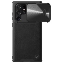 Захисний чохол NILLKIN CamShield Leather Case для Samsung Galaxy S22 Ultra (S908) - Black: фото 1 з 15