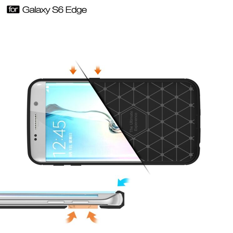 Защитный чехол UniCase Carbon для Samsung Galaxy S6 edge (G925) - Gray: фото 8 из 9