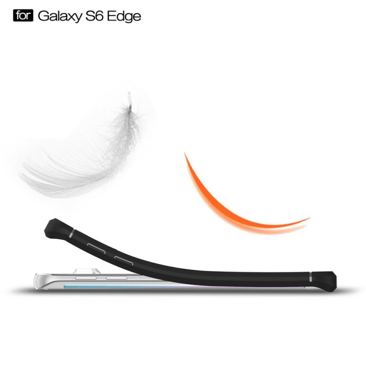 Защитный чехол UniCase Carbon для Samsung Galaxy S6 edge (G925) - Red: фото 5 из 9