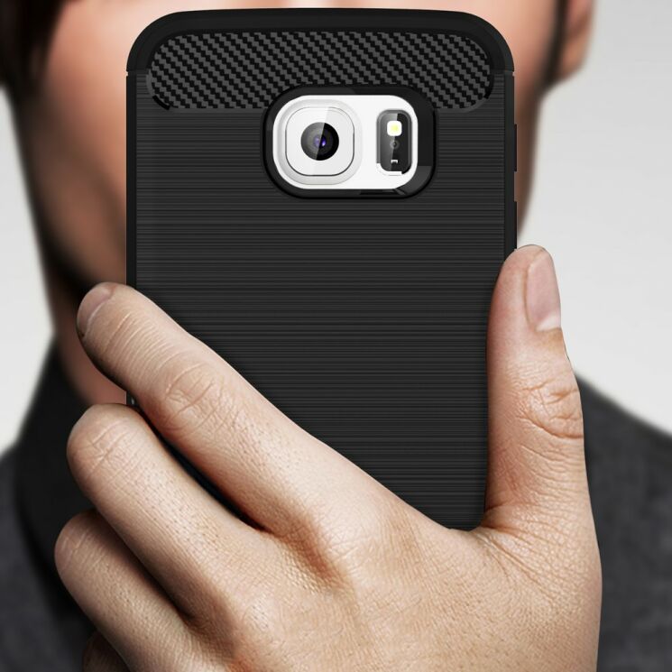 Защитный чехол UniCase Carbon для Samsung Galaxy S6 edge (G925) - Gray: фото 9 из 9